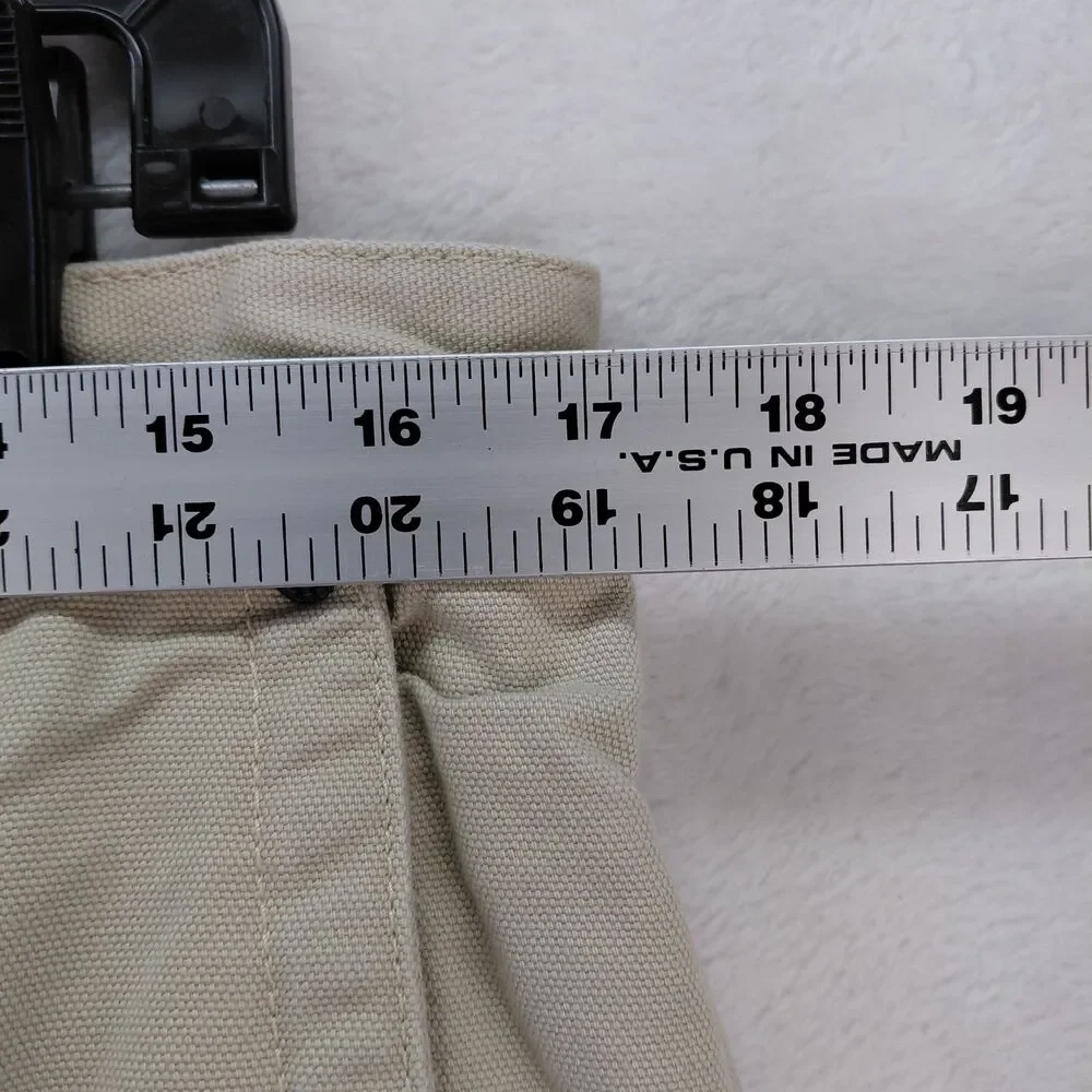 Eddie Bauer Ranger Jean Men 34x32 Beige Double Knee Canvas Heavyweight Work Pant